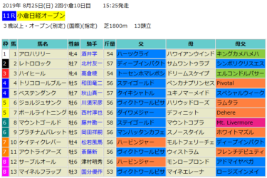 小倉日経オープン19 予想 ディープ産駒レトロロックの連覇に期待 血統フェスティバル 競馬予想ブログ